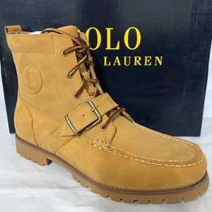POLO RALPH LAUREN REDMOND WHEAT NUBUCK BOOTS 10.5M